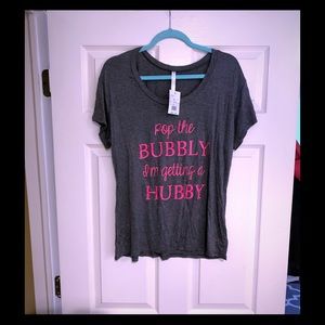 David’s bridal lounge top